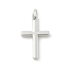 Платина Латунные подвески, без кадмия, без никеля и без свинца, крест прелести, с целью перехода в кольце, платина, 16.5x11x2 мм