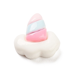 Hat Непрозрачные кабошоны из смолы, ювелирная фурнитура для плетения бижутерий, розовые, шляпа, 12.5x13x6 мм