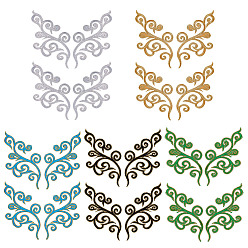 (52) Непрозрачная лаванда 5 пары 5 цветов, цветочные компьютерные вышивки, нитки, лоскуты, наклеить патч, аксессуары для костюма, разноцветные, 185x95 мм, 1 пара / цвет