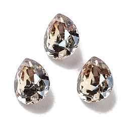 Золотая Тень K 9 кабошоны из стеклянного страза, задние и задние, слеза, золотые тени, 8x6x3.5 мм