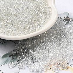 Clear Baking Glass Seed Beads, Peanut, Clear, 5.5~6x3~3.5x3mm, Hole: 1~1.2mm