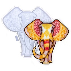 Слон Силиконовые формы для украшения стен своими руками, формы для литья смолы, для уф-смолы, изготовление изделий из эпоксидной смолы, слон, 202x200x9 мм