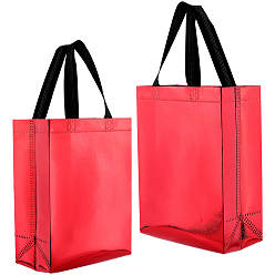 (123L) Белый крем непрозрачный блеск Многоразовые подарочные пакеты, сумка-тоут из нетканого материала с лазерной обработкой и ручкой, прямоугольные, огнеупорный кирпич, 19.8x10x25.5 см