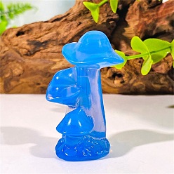 Опал Резные фигурки грибов из опалита, для домашнего офиса настольный орнамент фэн-шуй, 50x35 мм