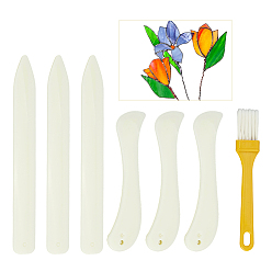 (52) Непрозрачная лаванда 3 сумки 6 шт. АБС-пластик нож для вскрытия писем инструменты, с 1поликарбонатной пластиковой щеткой, разноцветные, 204x24x4.5 mm и 120x37x5 mm, отверстие : 4 мм, 2 шт / пакет