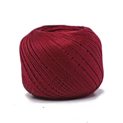 Темно-Красный Хлопковые волокна пряжа для вязания, для одежды шарфы свитера шали шапки, темно-красный, 20г/моток