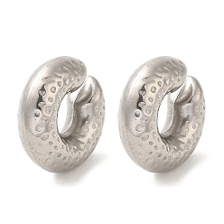 Нержавеющая Сталь Цвет Не тускнеет 304 фурнитура для ушей из нержавеющей стали, круглые, цвет нержавеющей стали, 29.5x30x10 мм