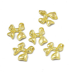 Light Gold Rack Plating Alloy Pendants,  Bowknot Charm, Light Gold, 24x23x3.5mm, Hole: 1.8mm