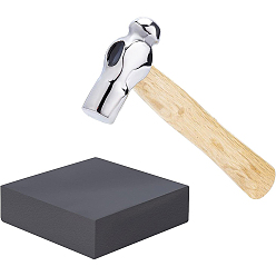 Черный Квадратный блок резиновый, демпфирующий коврик, чёрные, 11x11x3 см, 2 шт / комплект