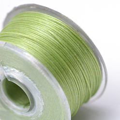 Yellow Green Special Coated Polyester Beading Threads for Seed Beads, Yellow Green, 0.1mm, about 50yards/roll