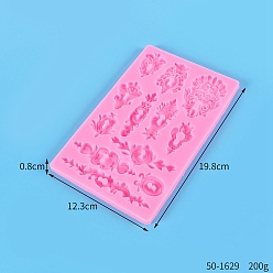 Hot Pink DIY Silicone Molds, Fondant Molds, Resin Casting Molds, for Chocolate, Candy, UV Resin & Epoxy Resin Craft Making, Hot Pink, 198x123x8mm