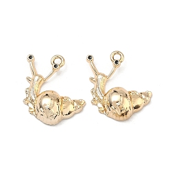 Золотой Подвески из эмали и сплава, улитка прелести, золотые, 22x24.5x6 мм, отверстие : 2.3 мм