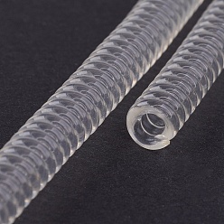 Clear Plastic Spring Coil, Invisible Ring Size Adjuster, Round, Clear, 100x5mm