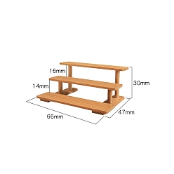 Сэнди Коричневый Мини-деревянная подставка для цветочных горшков, для аксессуаров для кукольного домика, песчаный коричневый, 47x66x30 мм