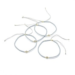 Дымчатый Кварц Регулируемые натуральные дымчатые кварцевые плетеные браслеты из бисера, с нейлоновым шнуром и бисером / бисером хэйши, 4.3~7.95 см, 1.5 мм