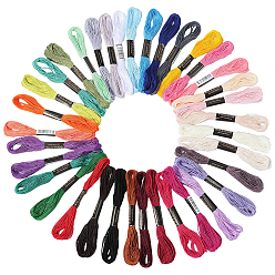 (52) Непрозрачная лаванда Поликоттоновые нитки для вышивания, нитки для вышивки крестом, разноцветные, 1 мм, 36 пачки / набор