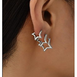 Платина Серьги-кольца из сплава звезд и латуни, платина, 13~17 мм, о 3 шт / комплект