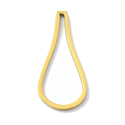 Золотой 304 нержавеющей стали связывающий кольца, слеза, золотые, 21x9.5x1 мм