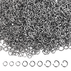 Gunmetal 300Pcs 3 Style Iron Open Jump Rings, Ring, Gunmetal, 100pcs/style