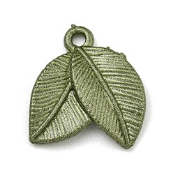 Лист Подвески из сплава , окрашеные, рождественские схемы чары, лист, 15.5x14.5x2.5 мм, отверстие : 1.5 мм