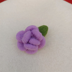 Средняя Орхидея Аксессуары ручной работы из шерстяной ткани, роза, средне орхидеи, 40x40 мм