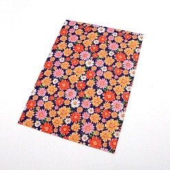 Rot Blumenmuster Kunstleder Stoff, für diy ohrringe machen, rot, 21x30 cm