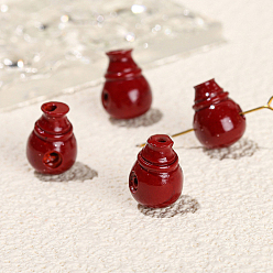 Column Ручной киноварь шарики, красные, колонка, 14x10 мм