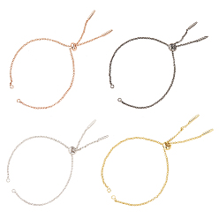 Gemischte Farbe Messing Armband machen, Schieberarmbänder, Bleifrei und cadmium frei, Gemischte Farbe, 6.8x5.2x1.1 cm, 8 Stück / Karton