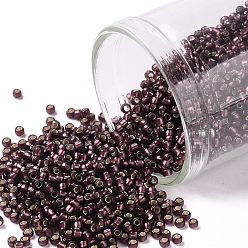 (26CF) Silver Lined Frost Amethyst Toho runde Rocailles, japanische Rocailles, (26 vgl.) Mit Silber ausgekleideter Frostamethyst, 15/0, 1.5 mm, Bohrung: 0.7 mm, über 3000pcs / Flasche, 10 g / Flasche