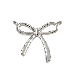 Платина Латунные подвески, бантом, платина, 15x17.5x2 мм, отверстие : 1 мм