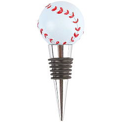 Baseball Винные пробки из цинкового сплава, пробки для бутылок из спортивного мяча из смолы, бейсбол, 96.5x36.5 мм