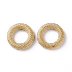 пшеница Соединительные кольца из бука, круглые кольца, деревянные кольца макраме, цвет пшеницы, 40x9 мм, внутренний диаметр: 22.5 мм