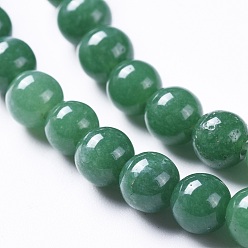 Other Jade Dyed Natural Jade Beads Strands, Round, 6mm, Hole: 1.2mm, about 65pcs/strand, 15.16 inch(38.5cm)