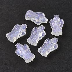 Clear Transparent Acrylic Beads, Glitter Powder, Angel, Clear, 23x13.5x6mm, Hole: 1.8mm, about 760pcs/500g