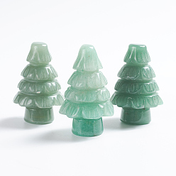 Green Aventurine Natural Green Aventurine Display Decorations, Tree, 34~35x51~54mm