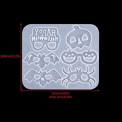 Bat Подвески на Хэллоуин своими руками, пищевая силиконовая форма, формы для литья смолы, для уф-смолы, изготовление изделий из эпоксидной смолы, летучая мышь, 108x127x5 мм