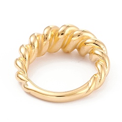 Золотой Ионное покрытие (ip) унисекс 304 перстни из нержавеющей стали, кольца круассана, золотые, Размер 7, 3~6 мм, внутренний диаметр: 17.5 мм