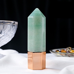 Green Aventurine Hexagonal Prism Natural Green Aventurine Roller Ball Bottles, Essential Oil Bottles, 2.5x2.5x9.3cm