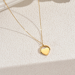 Золотой Ожерелья из нержавеющей стали с подвеской в форме сердца для Дня матери и повседневной носки, золотые, 17.91 дюйм (45.5 см)