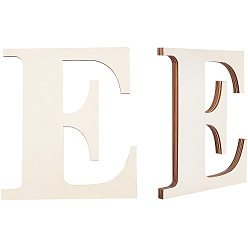 Бланшированный Миндаль Буква е формы незаконченные деревянные ломтики, вырезанные лазером деревянные формы, для поделки роспись орнамент рождественские украшения для дома подвески, бланшированный миндаль, 30x26.3x0.35 см