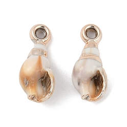 Сэнди Коричневый Покрытие акриловые подвески, с имитацией оболочки, формы раковины, песчаный коричневый, 24x10.5x8.5 мм, отверстие : 2 мм