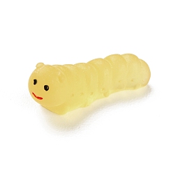 Золотистый Светящийся орнамент в виде червяка из смолы, светится в темноте, микроландшафтное украшение сада, золотые, 8x23x7 мм