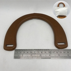 Кокосово-Коричневый Деревянная ручка сумки, c-образный, аксессуары для замены сумок, кокосового коричневый, 11.9x18.6 см, Внутренний диаметр: 10.9 cm