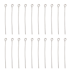 Платина Железные глазные булавки, без кадмия и без свинца, платина, 21 датчик, 40x0.7 мм, отверстие : 2 мм