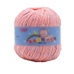 Pink Полиэфирная пряжа, твидовая пряжа, для свитера-шапки, для вязания крючком принадлежности, розовые, 2 мм, около 85.30 ярдов (78 м) / моток