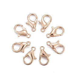 Light Gold Zinc Alloy Lobster Claw Clasps, Parrot Trigger Clasps, Cadmium Free & Lead Free, Light Gold, 12x6mm, Hole: 1.2mm