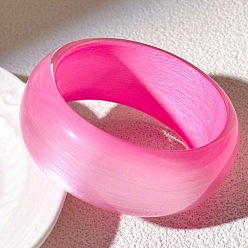 Ярко-Розовый Браслеты из смолы для женщин, с блеском порошок, ярко-розовый, внутренний диаметр: 2-1/2 дюйм (6.3 см)