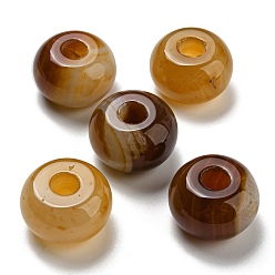 Red Agate Natural Red Agate Beads, Large Hole Beads, Rondelle, 29.5~30x19~20.5mm, Hole: 8.5~9mm