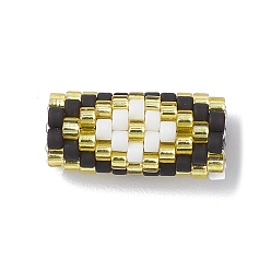 Шампанско-Желтый Стеклянные бусины ручной работы европейские бусины, колонка, шампанское желтый, 18x8 мм, отверстие : 4 мм