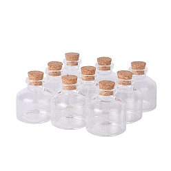 Прозрачный Мини стеклянная бутылка, аксессуары для домашнего кукольного домика с микро-ландшафтом, притворяясь опорными украшениями, прозрачные, 37x40 мм, емкость: 20 мл (0.68 жидких унций)